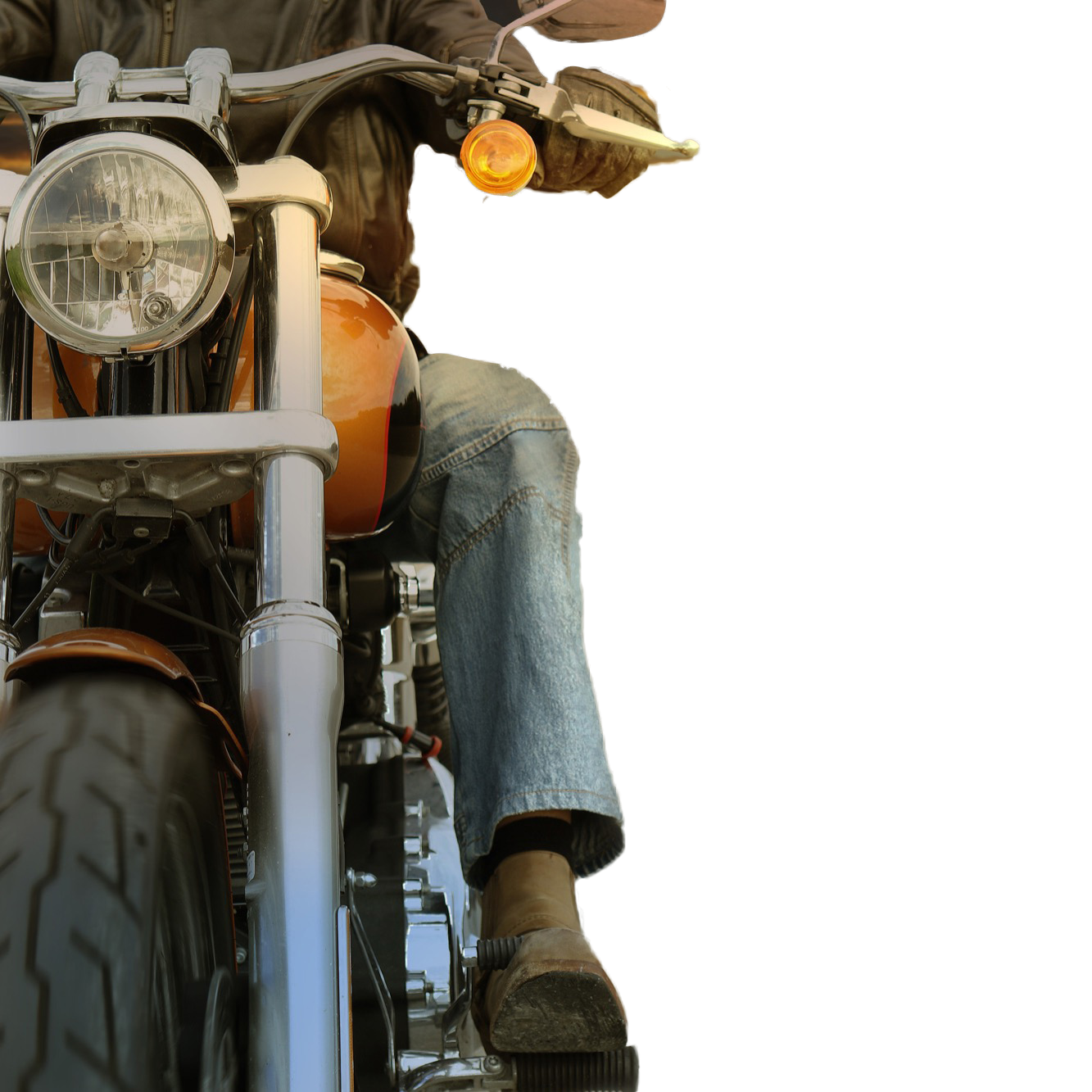 Bildausschitt eines Bikers